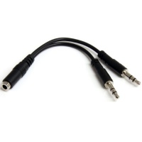 StarTech MUYHSFMM 3.5mm 4 Pin to 2x3 Pin 3.5mm Headset Splitter Adapter - F/M StarTech MUYHSFMM 3.5mm 4 Pin to 2x3 Pin 3.5mm Headset Splitter Adapter - F/M