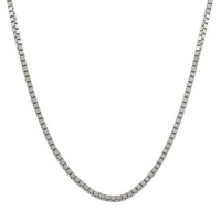 10 Karat White Gold Venetian Box Chain (18 inch) 10 Karat White Gold Venetian Box Chain (18 inch)