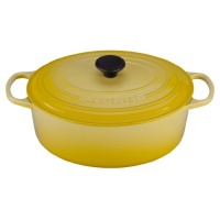 Le Creuset Signature Enameled Cast-Iron Oval French Oven, 6-3/4-Quart, Soleil Le Creuset Signature Enameled Cast-Iron Oval French Oven, 6-3/4-Quart, Soleil