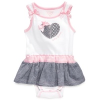 GUESS Kids Girls Newborn Girl Peplum Bodysuit (0-9M), WHITE (3/6) GUESS Kids Girls Newborn Girl Peplum Bodysuit (0-9M), WHITE (3/6)