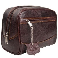 Deluxe Leather Toiletry Bag (Dopp Kit) from Parker Safety Razor Deluxe Leather Toiletry Bag (Dopp Kit) from Parker Safety Razor