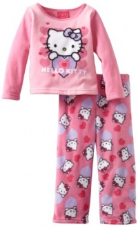 Ame Sleepwear Girls 2-6X Peeking Hello Kitty 2 Piece Pajama Set Ame Sleepwear Girls 2-6X Peeking Hello Kitty 2 Piece Pajama Set