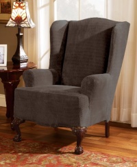 Sure Fit Stretch Royal Diamond Wing Slipcover, Cream Sure Fit Stretch Royal Diamond Wing Slipcover, Cream