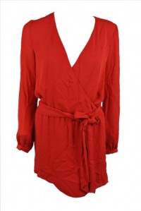 Haute Hippie Womens Faux Wrap Silk Belted Shirt Dress Haute Hippie Womens Faux Wrap Silk Belted Shirt Dress