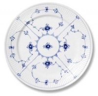 Blue Fluted Plain 6.75 Bread and Butter Plate Blue Fluted Plain 6.75 Bread and Butter Plate