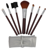 7pcs Brown Professional Cosmetic Makeup Make up Brush Brushes Set Kit with Silver Bag Case 7pcs Brown Professional Cosmetic Makeup Make up Brush Brushes Set Kit with Silver Bag Case