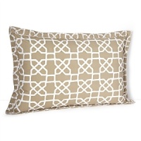 Inspired by old Indian woodblocks, this bedding collection from JR by John Robshaw features a bold, geometric pattern against a canvas of natural clay with hand-stitched trim. Inspired by old Indian woodblocks, this bedding collection from JR by John Robshaw features a bold, geometric pattern against a canvas of natural clay with hand-stitched trim.