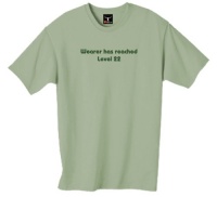 Wearer has reached Level 22 100% Cotton Unisex Tee with funny Beware of the Geek Joke Text Wearer has reached Level 22 100% Cotton Unisex Tee with funny Beware of the Geek Joke Text