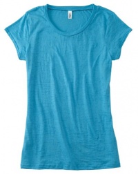 Bella 8601 3.1 oz. Ladies Bernadette Burnout Crew Neck - Aqua - XL Bella 8601 3.1 oz. Ladies Bernadette Burnout Crew Neck - Aqua - XL