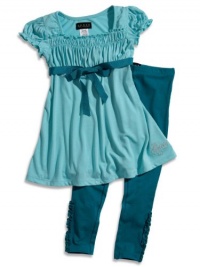 GUESS Kids Girls Little Girl Smocked Baby-Doll Dress and , AQUA (3T) GUESS Kids Girls Little Girl Smocked Baby-Doll Dress and , AQUA (3T)