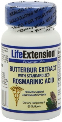 Life Extension Butterbur Extract with Standarized Rosmarinic Acid , 60 Softgels