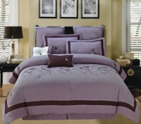 Luxury Home 8-Piece Luxurious Comforter Set, King, Gardenia Violet Luxury Home 8-Piece Luxurious Comforter Set, King, Gardenia Violet