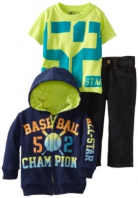 Nannette Boys 2-7 3 Piece Baseball Champion Denim Pant Set, Dark Blue, 24 Months Nannette Boys 2-7 3 Piece Baseball Champion Denim Pant Set, Dark Blue, 24 Months