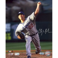 MLB Clayton Kershaw Grey Jersey Pitching Vertical Autographed 8-by-10-Inch Photograph MLB Clayton Kershaw Grey Jersey Pitching Vertical Autographed 8-by-10-Inch Photograph