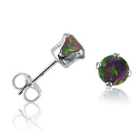 5MM Round Mystic Topaz Stud Earrings in Sterling Silver 1ct tgw 5MM Round Mystic Topaz Stud Earrings in Sterling Silver 1ct tgw
