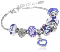Charmed Feelings Murano Glass Style Beads Mom Charm Bracelet, 7.5 + 1.5 Extender Charmed Feelings Murano Glass Style Beads Mom Charm Bracelet, 7.5 + 1.5 Extender