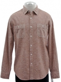 Life After Denim Rust Woven Cotton Long Sleeve Sport Shirt X-Large Life After Denim Rust Woven Cotton Long Sleeve Sport Shirt X-Large
