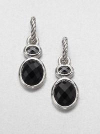 From the Renaissance Collection. Rich, faceted black onyx stones set in sleek sterling silver in a pretty drop design. Black onyxSterling silverDrop, about .5Post backImported From the Renaissance Collection. Rich, faceted black onyx stones set in sleek sterling silver in a pretty drop design. Black onyxSterling silverDrop, about .5Post backImported