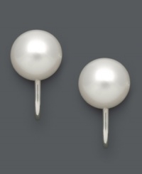 Pearl love. You'll adore this classic style including cultured freshwater pearls (8-9 mm) with a secure, sterling silver screw backing that adjusts to fit snug to your earlobe. This style is for non-pierced ears. Approximate diameter: 1-1/2 inches. Pearl love. You'll adore this classic style including cultured freshwater pearls (8-9 mm) with a secure, sterling silver screw backing that adjusts to fit snug to your earlobe. This style is for non-pierced ears. Approximate diameter: 1-1/2 inches.
