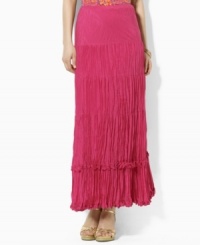 Rendered in airy cotton voile, this petite Lauren by Ralph Lauren skirt exudes whimsical, bohemian-inspired style in a breezy three-tiered construction. (Clearance) Rendered in airy cotton voile, this petite Lauren by Ralph Lauren skirt exudes whimsical, bohemian-inspired style in a breezy three-tiered construction. (Clearance)