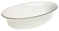 Lenox Solitaire White Platinum-Banded Bone China 10-3/4-Inch Open Vegetable Bowl Lenox Solitaire White Platinum-Banded Bone China 10-3/4-Inch Open Vegetable Bowl