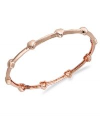 For the girl you adore, this petite children's bracelet features an 18k rose gold over sterling silver setting and decorative heart accents. Approximate diameter: 2 inches. For the girl you adore, this petite children's bracelet features an 18k rose gold over sterling silver setting and decorative heart accents. Approximate diameter: 2 inches.