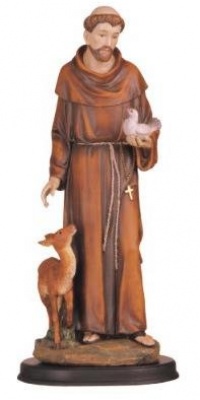 5-Inch Saint Francis Holy Figurine Religious Decoration Statue Decor 5-Inch Saint Francis Holy Figurine Religious Decoration Statue Decor