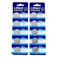 Bluecell 10 Pcs CR2025 Lithium Button Cell Battery 3V for Watch Toy Calculator Bluecell 10 Pcs CR2025 Lithium Button Cell Battery 3V for Watch Toy Calculator
