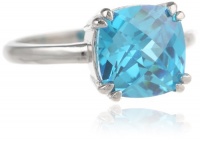 Sterling Silver Square Briolette Cut Colored Cubic Zirconia Ring Sterling Silver Square Briolette Cut Colored Cubic Zirconia Ring