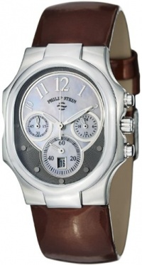 Philip Stein Classic Chrono Ladies Brown Patent Leather Strap Watch 22-FGR-LCH Philip Stein Classic Chrono Ladies Brown Patent Leather Strap Watch 22-FGR-LCH