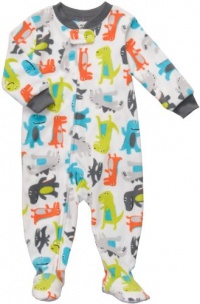 Carter's Boys White Fleece Dino Footed Pajama Sleeper 6 Months-4T (24 Months) Carter's Boys White Fleece Dino Footed Pajama Sleeper 6 Months-4T (24 Months)