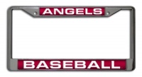 MLB Los Angeles Angels Laser Chrome License Plate Frame MLB Los Angeles Angels Laser Chrome License Plate Frame