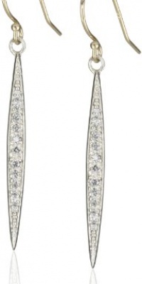 Mizuki Silver and Gold Petite Diamond Icicle Earrings Mizuki Silver and Gold Petite Diamond Icicle Earrings