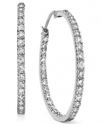 B. Brilliant Sterling Silver Earrings, Cubic Zirconia Large Hoops (1-9/10 ct. t.w.) B. Brilliant Sterling Silver Earrings, Cubic Zirconia Large Hoops (1-9/10 ct. t.w.)