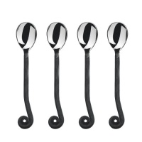 Gourmet Settings Treble Clef Stainless Steel Minispoons. Set of 4 Gourmet Settings Treble Clef Stainless Steel Minispoons. Set of 4