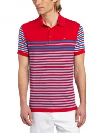 J.Lindeberg Men's Rubi Lux Striped Jersey Golf Polo J.Lindeberg Men's Rubi Lux Striped Jersey Golf Polo