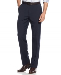 Elevate your workweek look with these dress pants from Calvin Klein. Elevate your workweek look with these dress pants from Calvin Klein.