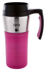 Copco 16-Ounce Contemporary Thermal Travel Mug, Bubble Gum Pink Copco 16-Ounce Contemporary Thermal Travel Mug, Bubble Gum Pink