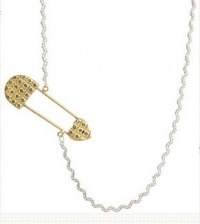 Jessica Simpson Love Story Collection Zig Necklace with Safety Pin and Crystals Jessica Simpson Love Story Collection Zig Necklace with Safety Pin and Crystals