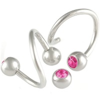 16g 16 gauge (1.2mm), 3/8 Inch 10mm long - Surgical Stainless Steel eyebrow lip navel bars bar ear tragus twist twister earring rings spiral barbell with 4mm balls Swarovski Crystal Rose - Pierced Body Piercing Jewelry Jewellery - Set of 2 AJHQ 16g 16 gauge (1.2mm), 3/8 Inch 10mm long - Surgical Stainless Steel eyebrow lip navel bars bar ear tragus twist twister earring rings spiral barbell with 4mm balls Swarovski Crystal Rose - Pierced Body Piercing Jewelry Jewellery - Set of 2 AJHQ