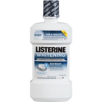 Listerine Whitening Pre-Brush Rinse, Refresh, Clean Mint, 32 fl oz (946 mL)