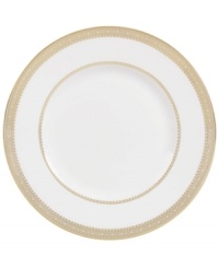 A lustrous complement to the refined Vera Wang's Lace Gold dinnerware and dishes pattern. Enliven your spread with this beautiful accent plate for appealing contrast. A lustrous complement to the refined Vera Wang's Lace Gold dinnerware and dishes pattern. Enliven your spread with this beautiful accent plate for appealing contrast.