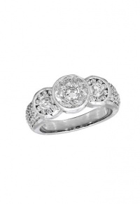 Effy Jewlery 14K White Gold Diamond Ring, 1.08 TCW Ring size 7 Effy Jewlery 14K White Gold Diamond Ring, 1.08 TCW Ring size 7