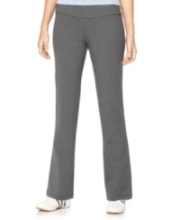 Get a slimming look with these full-length pull-on pants from Style&co. Sport! An interior tummy panel gives you a smooth silhouette, while the elastic waistband offers you total comfort. Get a slimming look with these full-length pull-on pants from Style&co. Sport! An interior tummy panel gives you a smooth silhouette, while the elastic waistband offers you total comfort.