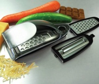 Compact Multi Purpose Grater Set - 3 Pcs Changeable Stainless Steel Blades Compact Multi Purpose Grater Set - 3 Pcs Changeable Stainless Steel Blades
