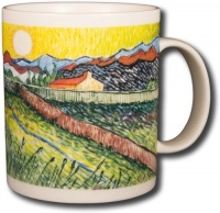 Vincent Van Gogh - Enclosed Field with Wheat - 14oz Coffee Mug