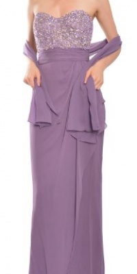 Badgley Mischka Stunning Strapless Beaded Gown Evening Dress Badgley Mischka Stunning Strapless Beaded Gown Evening Dress