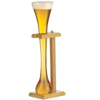 Half Yard Of Ale Glass w/ Wooden Stand, 32 oz Half Yard Of Ale Glass w/ Wooden Stand, 32 oz
