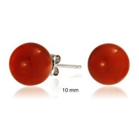 Bling Jewelry 925 Sterling Silver Bead Round Carnelian Gemstone Ball Studs 10mm Bling Jewelry 925 Sterling Silver Bead Round Carnelian Gemstone Ball Studs 10mm