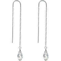 Handcrafted Crystal Briolette 925 Silver Threader Earrings MADE WITH SWAROVSKI ELEMENTS Made with ELELMENTS Handcrafted Crystal Briolette 925 Silver Threader Earrings MADE WITH SWAROVSKI ELEMENTS Made with ELELMENTS